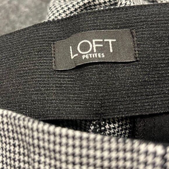 LOFT Women's Houndstooth Petite Side Zip High Waist Skinny Pants Size 00P - Picture 3 of 6